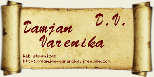 Damjan Varenika vizit kartica